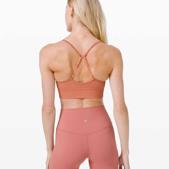 Lululemon Women's Ebb and Flow Convertible Sports Bra in Rustic Coral C/D Cup - Picture 3 of 9
